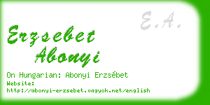 erzsebet abonyi business card